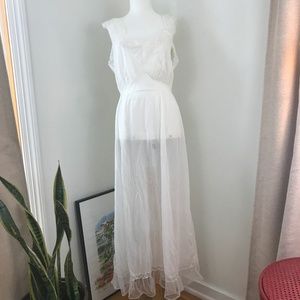 Vintage 50's Luxite Sheer White Nightgown